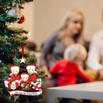 1PC 2020 Kalėdų Asmeninį Išgyveno Šeimos Ornamentu Kalėdų Dekoracijos Adornos navideños Ornements d'arbre