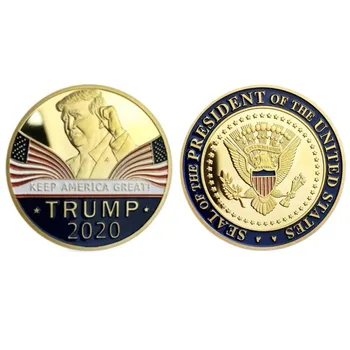 1pc Donald J. Trump 2020 M. Išlaikyti Amerika Labai Vado Aukso Iššūkis Monetos Atminimo Amerikos 45 Pirmininkas Naujiena