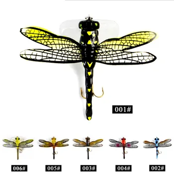 1PC Dragonfly Žvejybos Masalas visą Gyvenimą, kaip Laumžirgis Su Kabliukų Velkamosiomis Sunku Suvilioti žvejybos sunku suvilioti