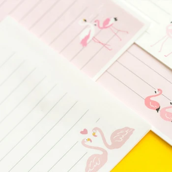 1Pcs/lot 6 stiliaus rožinės spalvos balta Flamingo Meilės laišką popierinį Voką mados Dovana Amatų po vitations biuro mokykla