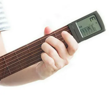 1Pcs Nešiojamų Gitaros Styga Treneris Kišenėje-Gitara Praktikos Įrankiai LCD Muzikos Styginis Instrumentas Akordas Treneris Įrankiai Pradedantiesiems