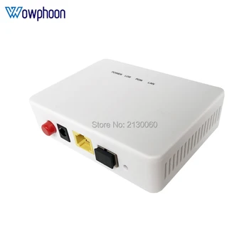 1Pcs optinio pluošto onu modemo 1GE EPON vieną LAN prievadas epon onu fiber optic network, anglų firmware, su maitinimo adapteris