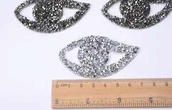 1Pcs Įdomus Cirkonio Karšto lydalo gręžimo akis Diamond pleistras Geležies Siuvimo Kristalų Aplikacijos Už Džinsus Drabužių Papuošalai