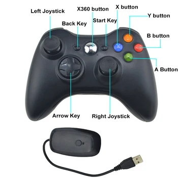 2.4 G Wireless Gamepad Xbox 360 Controle Manette Už Xbox360 Controller 