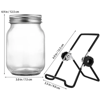 2 Komplektai 500ml Stiklo Sprouter Jar Sėklų Dygimą Jar Rinkinys, Skirtas Namų Virtuvėje Sodo Dangčio Mason Daigumas Puodą Nustatyti Turėtojas