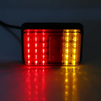 2 Vnt 12 V 30 LED galiniai Žibintai Galiniai Lemputė Įspėjimo Lemputė Priekabos Sunkvežimių Valtis Raudonas ir Gintaro