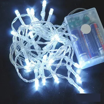 20/30/40/50leds AA baterijomis, LED String Žiburiai Kalėdų Girliandą Šalis Vestuvių Dekoravimo Kalėdų Flasher Pasakų Žibintai