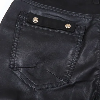 2016 naują atvykimo jeans vyriški PU džinsinio džinsus vyrams juoda italijos Tiesūs džinsai, vyriški PU atsitiktinis kelnės dydis 27-36