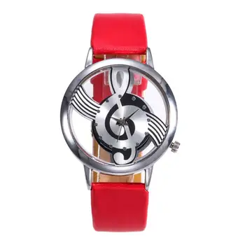 2018 Geriausia Parduoti Moterų Laikrodžiai Mados Odos Nerūdijančio Plieno Muzikos simbolis Laikrodis Laikrodis relogio feminino reloj mujer Siųsti