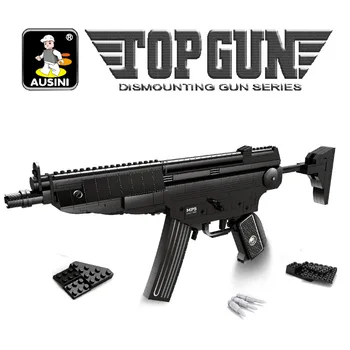 2018 Naujas M16 AK47 QBZ M45 95 tipo automatinis šautuvas šautuvas šautuvas, pistoletas modelio Kūrimo Bloką Nustatyti Žaislas Dovana Vaikams