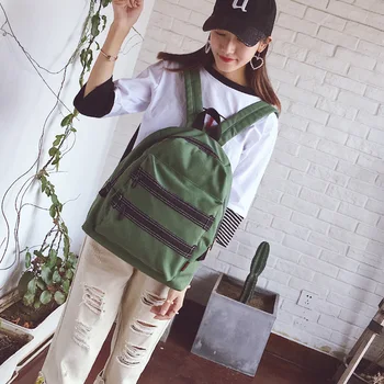 2018 naujas mergaičių drobė maišelis, korėjiečių dizaino laisvalaikio kuprinė aukštosios mokyklos studentas Harajuku stilius Užtrauktukas Pečių Maišą unisex