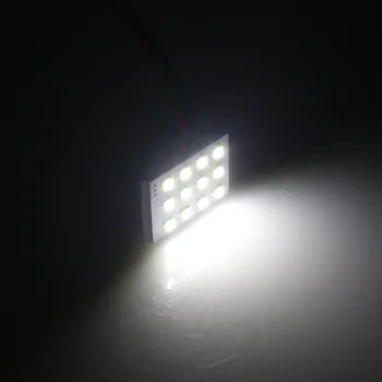 2019 12 36 48 LED Panel Super Baltas Automobilis Žemėlapio Skaitymo Lemputė SMD 3528 Auto Dome Vidaus Lemputė Stogo Šviesos