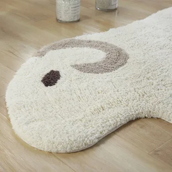 2019 aukštos kokybės rankų darbo avių formos Sofa-lova, Gyvenamasis Kambarys Miegamasis Kilimas Medvilnės Namų Puošybai priešslydžio sistema vonia kilimas kilimėliai