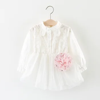 2019 Baby Girl Dress Grynos Medvilnės Vaikų Princesė Dressses Pavasario Vaikus, Drabužiai 0-3 Metų