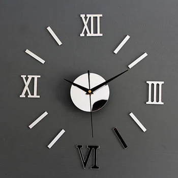2019 Karšto 3D Kūrybos Romos Skaitmeninis Sieniniai Laikrodžiai Lipdukas Žiūrėti Modernaus Dizaino Laikrodis, 