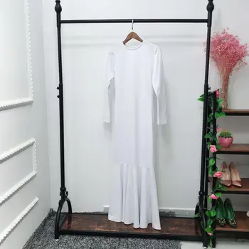 2019 Moterų Musulmonų Abaja Suknelė, O Kaklo, ilgomis Rankovėmis Seksualus Slim Bodycon Klubas Patrty Islamo Mermaid Dress Dubajus Arabų tesettur elbise
