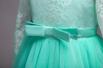 2019 Naujų Vaikų Princesė Suknelė už Šalis Vestuvių Merginos už Prieinamą kainą Nėriniai Siuvinėjimo Vien ilgomis Rankovėmis Keltas Suknelės Jauniai