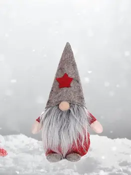 2020 Kalėdų Pliušinis Beveidis Lėlės Ornamentu neaustinių Šiaurės šalių Žemės Dievas Kalėdų Senelio Lėlės Naujųjų Metų Dovana Kalėdų Langų Apdailos