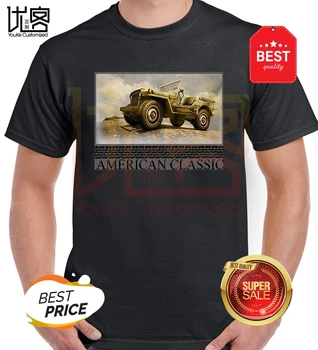 2020 Karšto pardavimo Mados American Classic Willys JAV Karinės Armijos Vintage marškinėliai