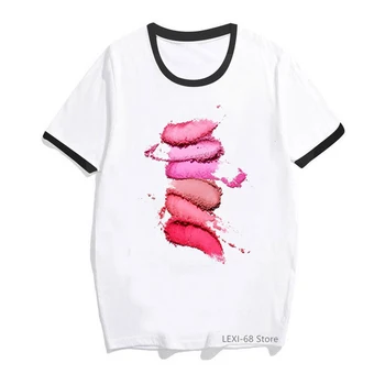 2020 karšto pardavimo Manikiūro rožinė meilė nagų lako spausdinti marškinėliai moterims 