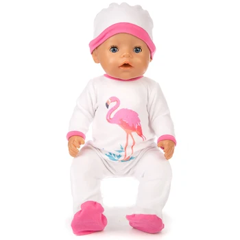 2020 m. Nauja Baby Naujas Gimęs Tinka 18 colių Lėlės Drabužių Priedai Stručių Vienaragis Skrybėlę One-Piece Suknelė Kūdikio Gimtadienio Dovana