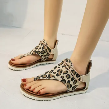 2020 Mados Moterų Sandalai Leopardas Spausdinti Vasaros Batų Dydį, Butas Lady Avalynė Moterims Basutės