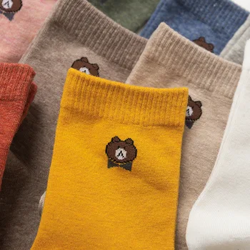 2020 naujas kojines moterims kojinės animacinių filmų mielas lokys kojinės Japonijos medvilnė, kvėpuojanti mada moterų kojinės, o rudenį ir žiemą KAISENZU