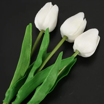 20pcs Tulip Gėlių Latekso Nekilnojamojo Touch Vestuvių Puošimas, Gėlių Geriausios Kokybės KC451
