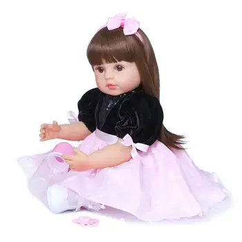 22 colių 55cm gimęs Bebe Reborn Baby Silikono Lėlės Minkštu Skudurėliu Kūno vaikiška Lėlė Mergaitėms Princesė Vaikas Mados Lėlės Reborn