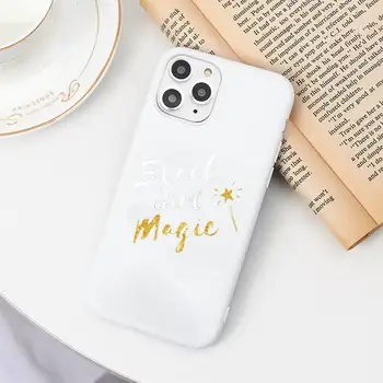 2bunz Melanino Poppin Aba black girl magic Telefono dėklas Candy Spalva Balta iPhone 11 pro XS MAX 8 7 6 6S Plus X 5S SE 2020 XR