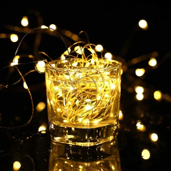 2m Romantiška Star LED Styginių Šviesos Kalėdų Girliandas Šalis Dekoro Lanksčių Vario Viela Pasakų Lempos Baras Namo Kambaryje Šilta Balta