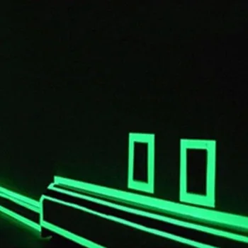 2mx4cm Šviesos Fluorescencinės Juostelės lipnios Juostos Naktinio Matymo Švyti Tamsoje Saugos Įspėjimas Saugumo Etape, Namo Apdailos Juosta