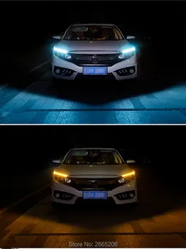 2VNT Automobilio LED Plono dieninės Šviesos Signalas, Šviesos, lipdukai Volvo xc60 s60 s80 s40 v60 v40 xc90 v70 xc70 priedai