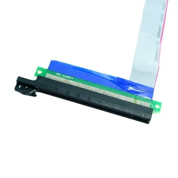 2VNT/daug PCI-E Express 1x iki 16x Pratęsimo Flex Kabelis Extender Konverteris Riser Card Adapteris 20cm