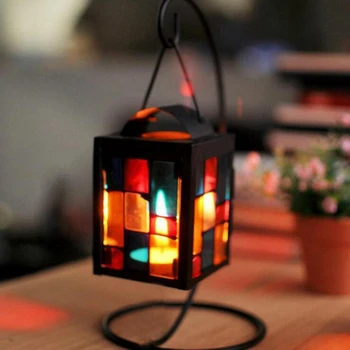 2vnt Europoje Retro Dekoro turkijos Lempos Spalvinga Taurės vitražas Candleholder LED Miegamasis