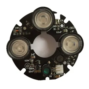 3 matrica IR led Vietoje Šviesos Spindulių 3x IR LED valdybos CCTV kameros, naktinio matymo (5m skersmens)
