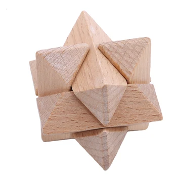 3 VNT/Set Suaugusiųjų Medinė Dėlionė Užraktas Žaislą Kong Ming Užraktas Lu Draudimas Užraktas Mediniai Pakuotėje trijų dalių Jupiteris Piramidės Tetradecahedron
