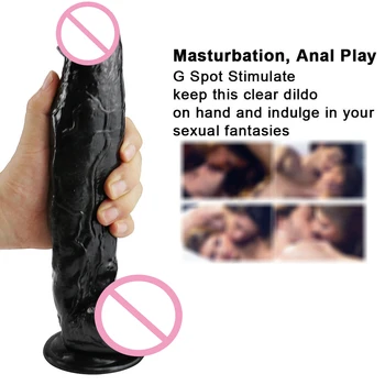 30*5.8 cm Modeliavimas Dildo Realistiškas penis G spot Skatinti Minkštas didelis Didelis dildo siurbtukas Sekso Žaislai Moterims, Moteriška Masturbator