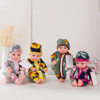 30CM Verkia Naujagimis Baby Doll Interaktyvus Bebe Lėlė Princesė Dress Minkšto Silikono Realiame Gyvenime Ieško Naujagimių Lėlės Vaikams Dovanų