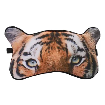 3D Akių Kaukė Kvėpuojantis Juokingas Animacinių filmų Gyvūnų Spausdinimo Tigras Fox Šunų Akių Kaukė apsauga nuo saulės Sleep Raminantis Akių Apsauga užrištomis akimis