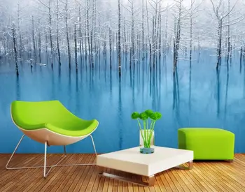 3D Art Wall Miško Medžių Šakos Tapetai, Freskos Sienų Freskomis Decal TV Foną Miegamajame HD Atspausdintas Sienos Popieriaus Ritinį Tinkinti