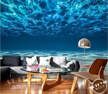 3d kambario tapetai užsakymą freskomis neaustinių siena lipdukas tamsiai mėlynos jūros peizažas foto sofa-lova, TV foną už sienos 3d
