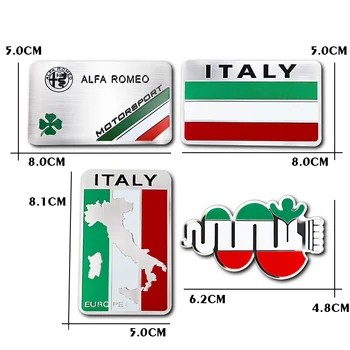 3D Metalo Emblema Lipdukas Automobilių Kėbulo Kamieno Lipdukas Lipdukas Reikmenys Alfa Romeo 159 156 147 Giulietta Mito, Giulia GT Stelvio