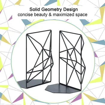 3D Naujas Klasikinis Retro Stiliaus 2 Vnt Sunkiųjų Bookends Geometrinis Geležies Knygos Dvd Kamščiai Modernūs Dekoratyviniai Metalo Stovi Stovo