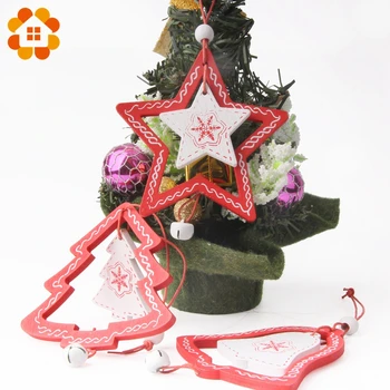 3PCS/set Bell/Star/Medžio Medinės Kūrybos Kalėdų Pakabučiai Kalėdos Serijos Papuošalų Medžio Amatai, Papuošalai, Namų Dekoro Prekių