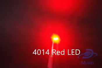 4014 itin ryškiai raudonos LED LED šviesos pataisą, LED lempos, šviesa, 1000 VNT.