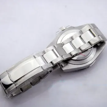 40mm parnis sterilaus black dial šviesos GMT data langą sapphire kristalas automatinė mens watch P344