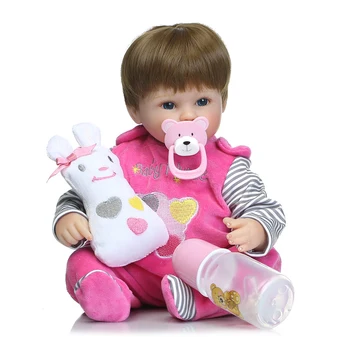 42cm Minkštas Silikoninis Realistinis Reborn Baby Doll Tikroviška Boneca Atgimsta Mergina Naujagimių Kūno Audiniai Žaislas Vaikams Gimtadienio Dovana