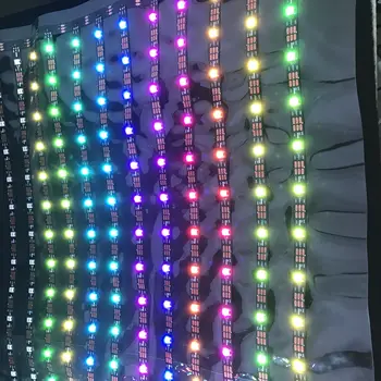 45*30 taškų naudojamos RGB full SK6812 Lanksčias LED Pikselių Skydelio Šviesos;30leds/m;DC5V;plokštės dydis:150cm*100cm;JUODA PCB