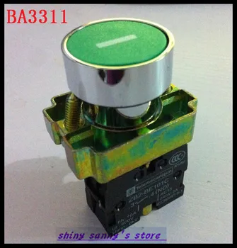 4Pcs/Daug BA3311 XB2-BA3311 1 NE Momentinį, Žalias Ženklas Flush toks mygtukas